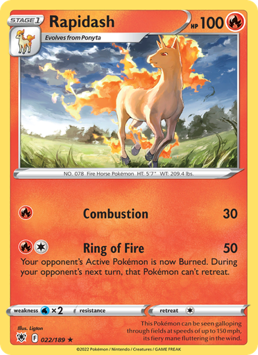 [swsh10-022] Rapidash Rare (022/189) swsh10