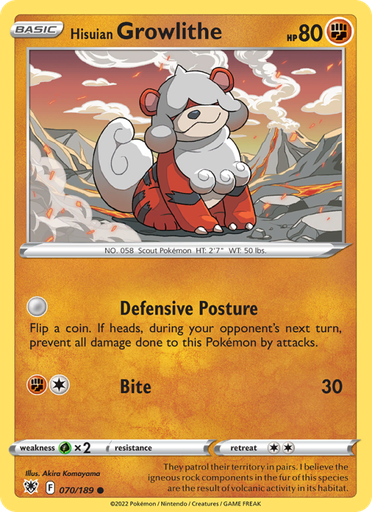[swsh10-070] Hisuian Growlithe Common (070/189) swsh10