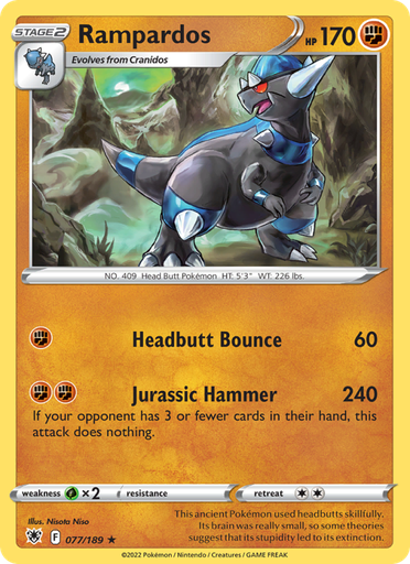 [swsh10-077] Rampardos Holo Rare (077/189) swsh10