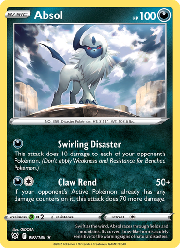 [swsh10-097] Absol Holo Rare (097/189) swsh10