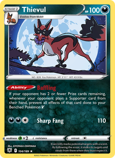 [swsh10-104] Thievul Rare (104/189) swsh10