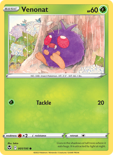 [swsh12-001] Venonat Common (001/195) swsh12