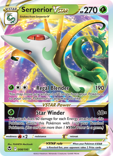 [swsh12-008] Serperior VSTAR Holo Rare VSTAR (008/195) swsh12