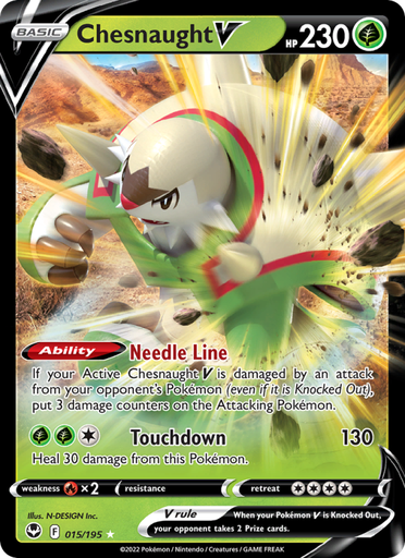 [swsh12-015] Chesnaught V Holo Rare V (015/195) swsh12