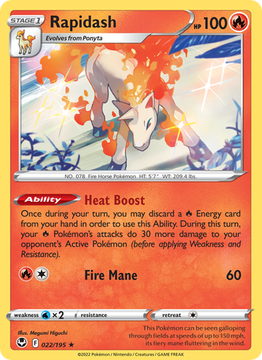 [swsh12-022] Rapidash Holo Rare (022/195) swsh12