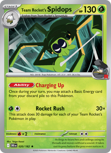 [sv10-020] Team Rocket's Spidops Rare (020/182) sv10