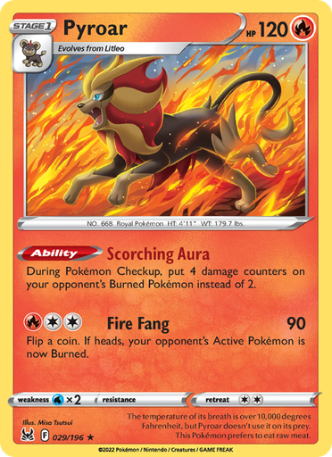 [swsh11-029] Pyroar Holo Rare (029/196) swsh11