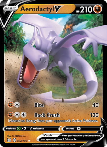 [swsh11-092] Aerodactyl V Holo Rare V (092/196) swsh11