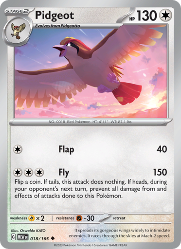 [sv03.5-018] Pidgeot Uncommon (018/165) sv03.5