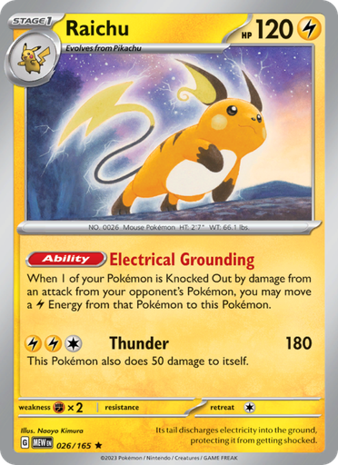 [sv03.5-026] Raichu Rare (026/165) sv03.5
