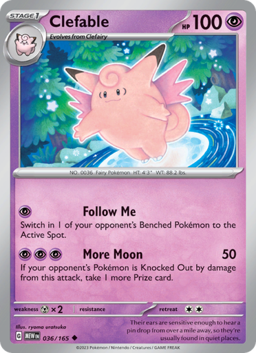 [sv03.5-036] Clefable Uncommon (036/165) sv03.5
