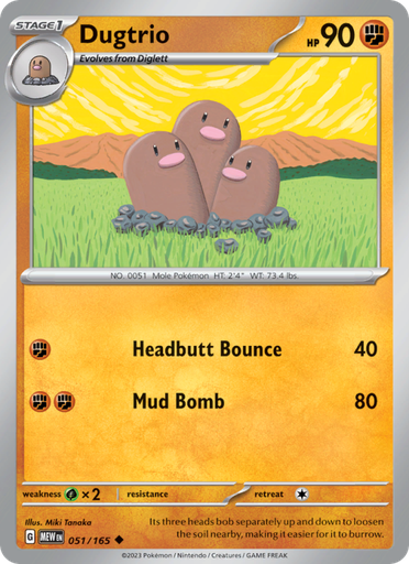 [sv03.5-051] Dugtrio Uncommon (051/165) sv03.5